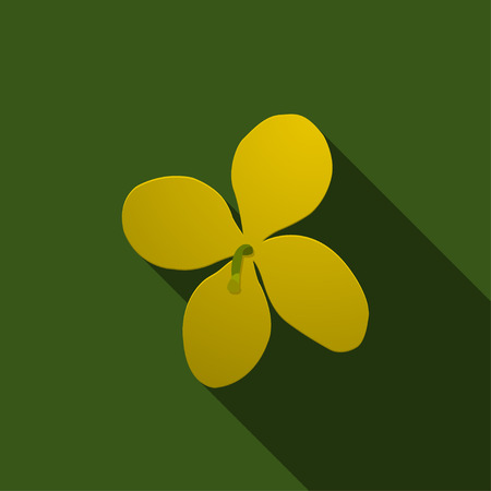 Yellow celandine on a green backgroundのイラスト素材