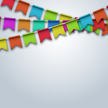 Vector modern party flags background.のイラスト素材