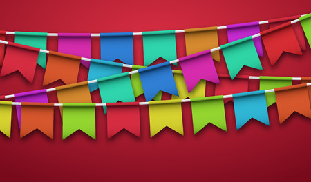 Vector modern party flags background.のイラスト素材