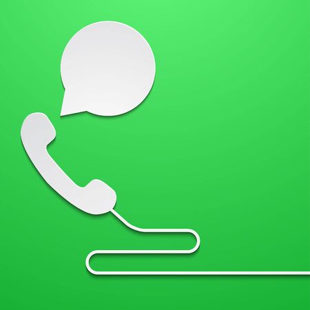 Vector modern phone with bubble speechのイラスト素材