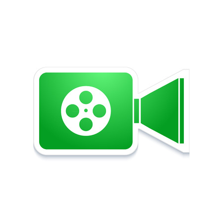 vector modern video camera icon on white backgroundのイラスト素材