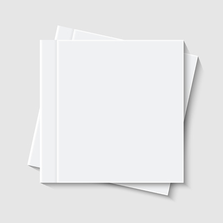 vector modern white book or brochure on white backgroundのイラスト素材