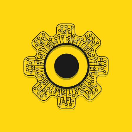 Vector modern concept mechanism and circuit board backgroundのイラスト素材