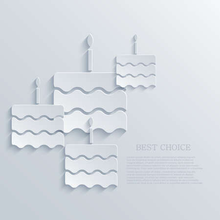 Vector modern cake light background. 