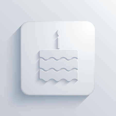 Vector modern cake light icon with shadowのイラスト素材