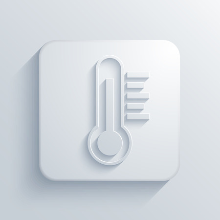 Vector modern thermometer light icon with shadowのイラスト素材