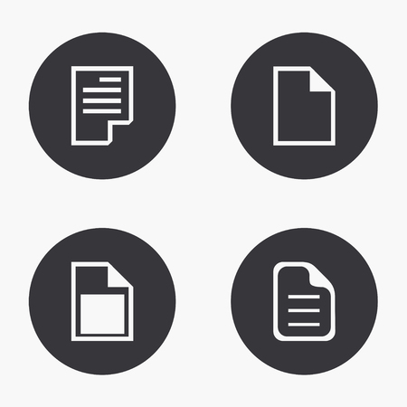 Vector modern file icons set on white backgroundのイラスト素材