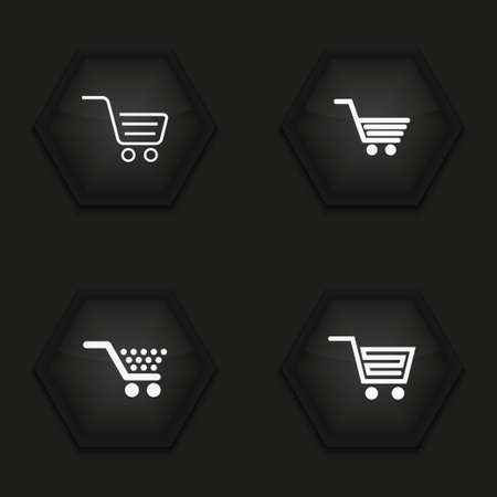 Vector modern shopping  icons set on  backgroundのイラスト素材