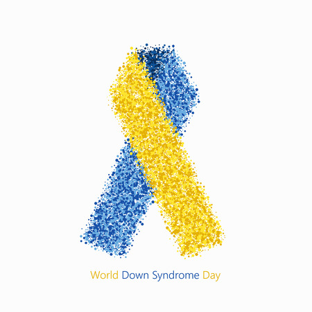 world down syndrome day symbol on white backgroundのイラスト素材