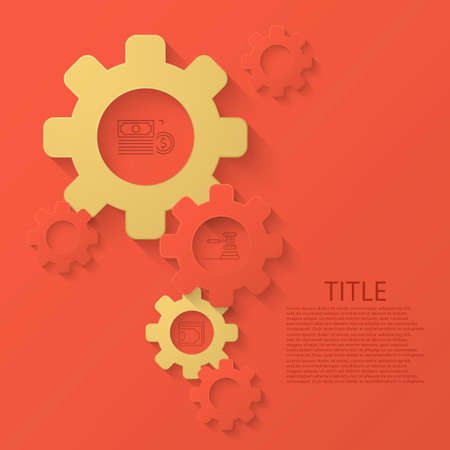 Vector modern mechanism money and finance  infographic background. Eps10のイラスト素材