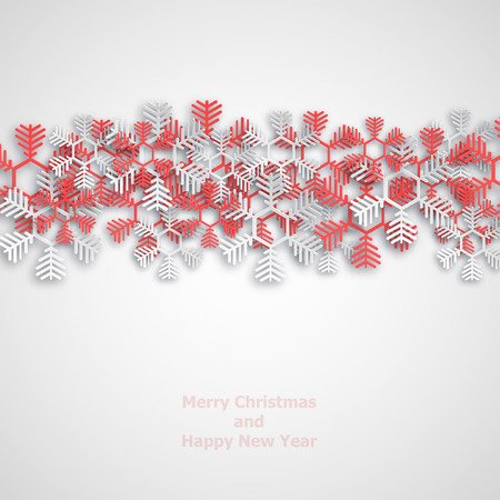 Vector modern snowflakes background. Merry Christmas and Happy New Year.のイラスト素材