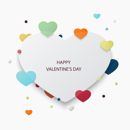 Vector valentines day background. Heart icons designのイラスト素材