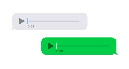 Modern sms or voice message icons bubble speech set.のイラスト素材