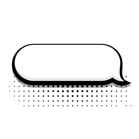 Vector modern halftone bubble speech icon on white background.のイラスト素材