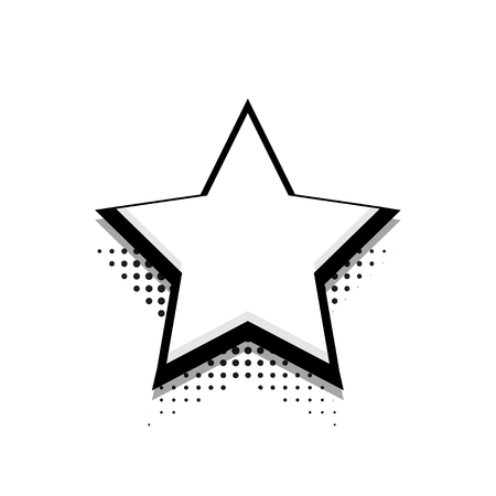 Vector modern halftone star icon on white background.のイラスト素材