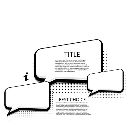 Vector modern halftone bubble speech icons business and technology background.のイラスト素材