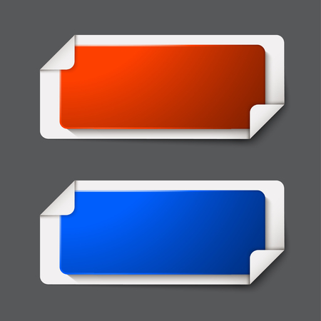 Vector modern banners set on gray background.のイラスト素材