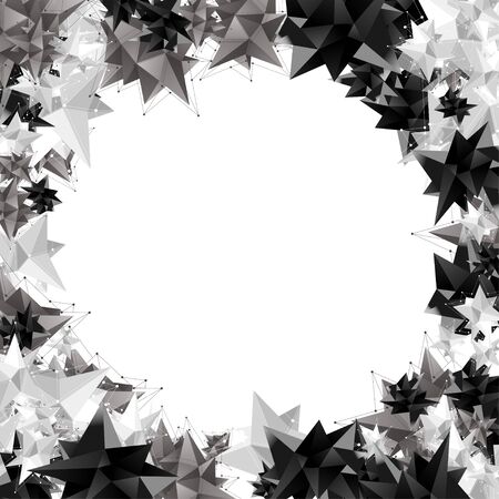 Vector modern geometric shape. 3d polygon background.のイラスト素材