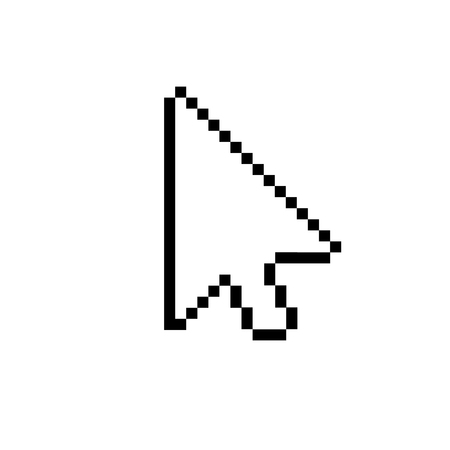 Vector modern arrow cursor icon on white background.のイラスト素材
