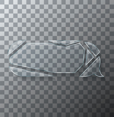 Concept broken bubble speech glassのイラスト素材