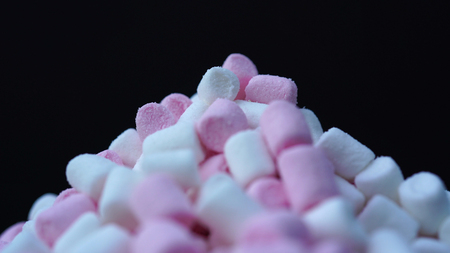 Marshmallow pink and white candy backgroundの写真素材