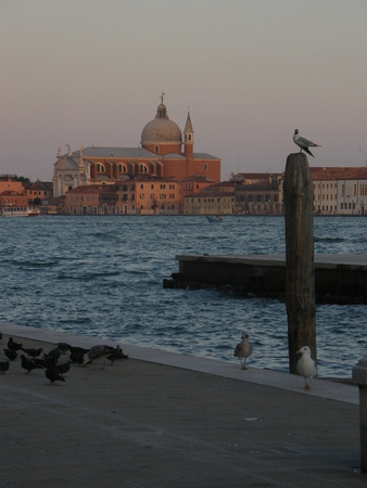 Old cathedral of Santa Maria della Salute in Venice, Italyの写真素材