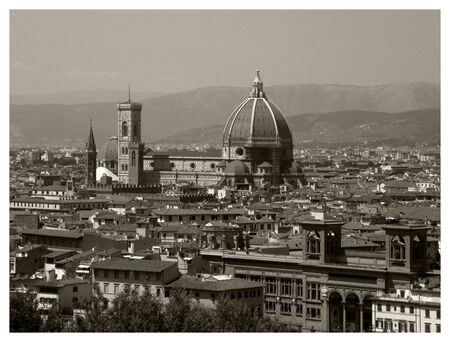 View of Florence from Michelangelo Squareの写真素材