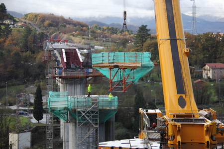 bridge in constructionの写真素材