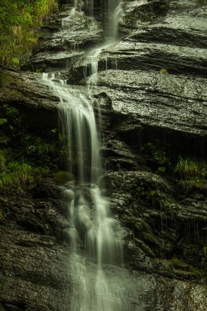 Waterfall of Uguna (or Uguzpe), in Zeanuri (Spain)の写真素材