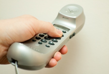 hand holding phoneの写真素材