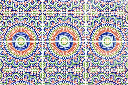 colorful moroccan tiles as backgroundの写真素材