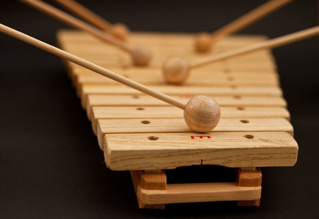 wooden xylophoneの写真素材