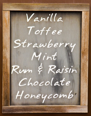 Ice cream flavoursの写真素材