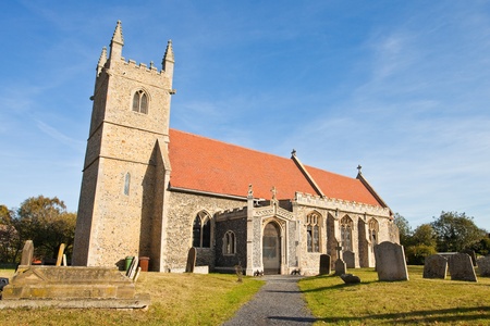 Old church in Fornham All Saints, a small village in Suffolk, Englandの写真素材