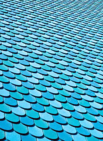 Blue wooden roof panels as an abstract background image