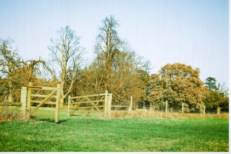 A nice textured image of a rural farmland scene in Englandの写真素材
