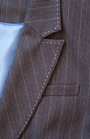 Close up of the front of a formal ladies' business suitの写真素材