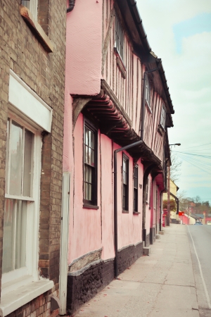 Traditional town houses in Bury St Edmunds, Suffolkの写真素材