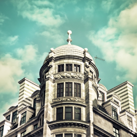 Beautiful architecture in London in muted vintage tonesのeditorial素材