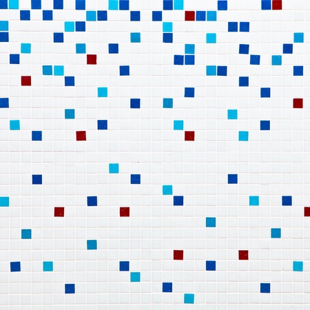 Red, blue and white tiles as a background