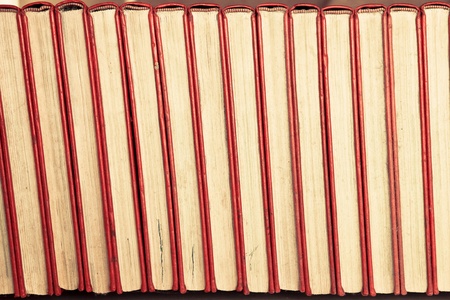 Line of old textbooks as a detailed backgroundの写真素材