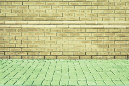 Brick wall and brick surface in two tonesの写真素材