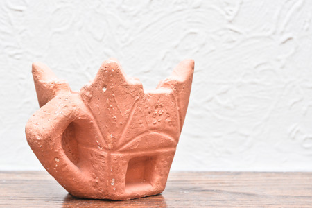 Traditional clay incense burner from the Yemenの写真素材