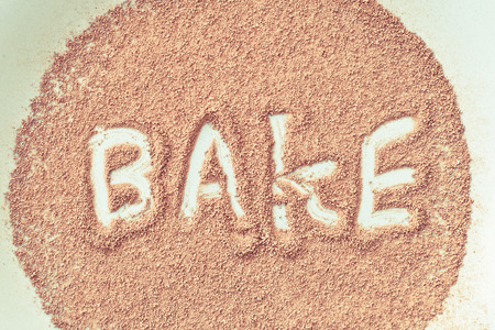 Chocolate pweder with bake spelt in itの写真素材