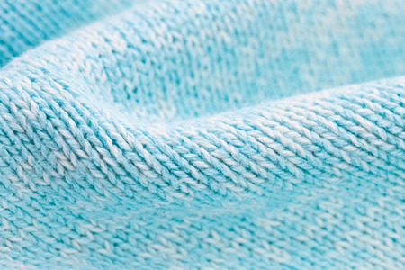 Close up of blue and white wool