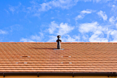 A simple symmetrical image of a modern roof