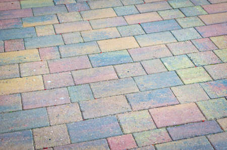 Pastel colored paving bricks as a background