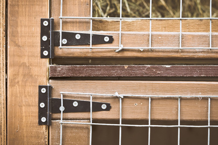 Part of a modern wooden bannisterの写真素材