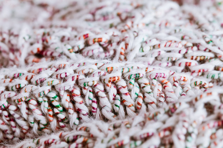 Colorful wool knitwear close up as an abstract macroの写真素材