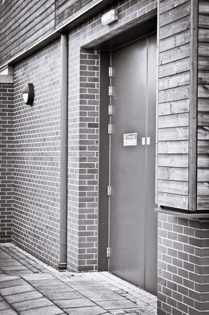 Fire door in a modern buildingの写真素材